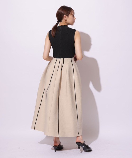 未使用に近い　マイストラーダ フレア ニット ワンピース ロングワンピース 未使用に近い マイストラーダ フレア ニット ワンピース ロング