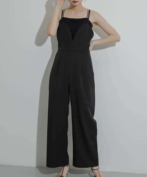 SENSE OF PLACE by URBAN RESEARCH（センスオブプレイスバイアーバンリサーチ）の「ハートカッティングキャミオールインワン（サロペット/オーバーオール・レディース・ブラック/ライトブルー/アイボリー・SMALL/MEDIUM）」の20枚目の写真