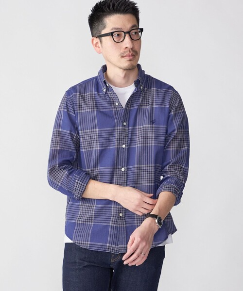 SHIPS(シップス)の「【WEB限定】SHIPS: MADE IN JAPAN ワンポイントロゴ チェックボタンダウンシャツ(シャツ/ブラウス・メンズ・ネイビー/グリーン/オレンジ・SMALL/MEDIUM/LARGE/X-LARGE)」の10枚目の写真