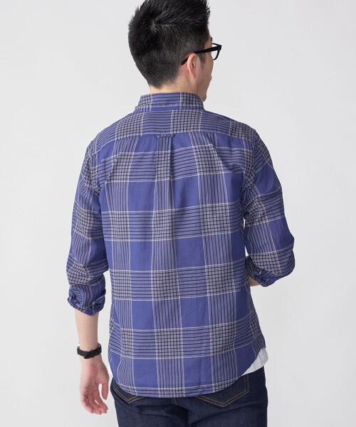 SHIPS(シップス)の「【WEB限定】SHIPS: MADE IN JAPAN ワンポイントロゴ チェックボタンダウンシャツ(シャツ/ブラウス・メンズ・ネイビー/グリーン/オレンジ・SMALL/MEDIUM/LARGE/X-LARGE)」の13枚目の写真