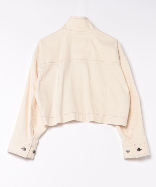 Vivienne Westwood(ヴィヴィアンウエストウッド)の「オーガニックコットンレッドステッチライトデニムショートジャケット(デニムジャケット・レディース・インディゴブルー/キナリ・FREE)」の3枚目の写真