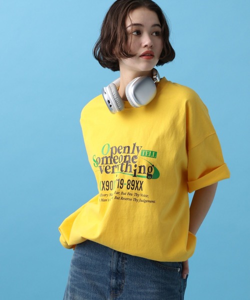 PBLIM(ページボーイリム)の「PBLIM/ショップロゴT(Tシャツ/カットソー・レディース・チャコールグレー/オフホワイト/イエロー/ネイビー・MEDIUM/LARGE)」の15枚目の写真