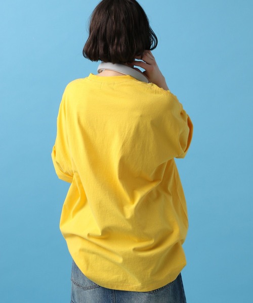 PBLIM(ページボーイリム)の「PBLIM/ショップロゴT(Tシャツ/カットソー・レディース・チャコールグレー/オフホワイト/イエロー/ネイビー・MEDIUM/LARGE)」の16枚目の写真