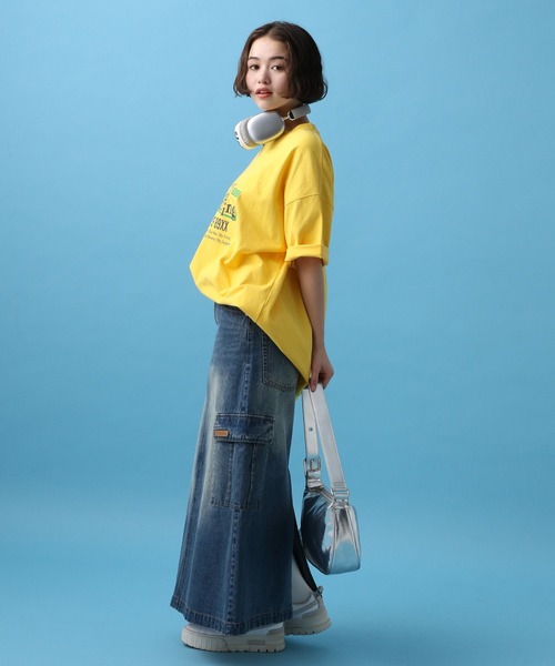 PBLIM(ページボーイリム)の「PBLIM/ショップロゴT(Tシャツ/カットソー・レディース・チャコールグレー/オフホワイト/イエロー/ネイビー・MEDIUM/LARGE)」の6枚目の写真