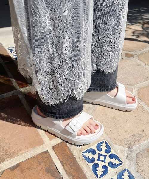 ORiental TRaffic(オリエンタルトラフィック)の「リカバリー ダブルベルト厚底サンダル/OT3220(サンダル・レディース・ホワイト/ブラック・L/M/S/LL/24.5cm/22.5cm/23.5cm)」の7枚目の写真