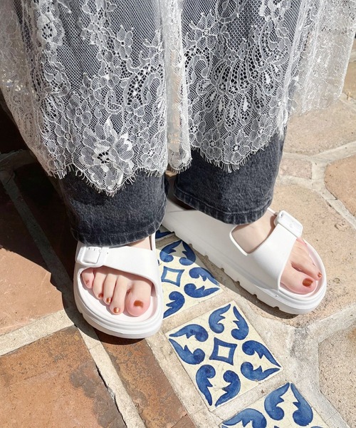 ORiental TRaffic(オリエンタルトラフィック)の「リカバリー ダブルベルト厚底サンダル/OT3220(サンダル・レディース・ホワイト/ブラック・L/M/S/LL/24.5cm/22.5cm/23.5cm)」の8枚目の写真