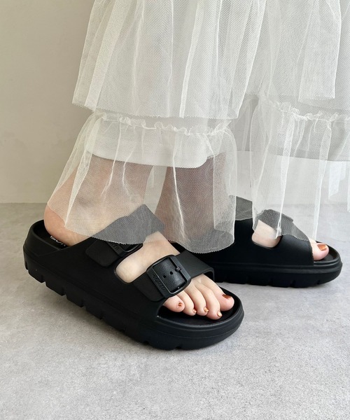 ORiental TRaffic(オリエンタルトラフィック)の「リカバリー ダブルベルト厚底サンダル/OT3220(サンダル・レディース・ホワイト/ブラック・L/M/S/LL/24.5cm/22.5cm/23.5cm)」の17枚目の写真