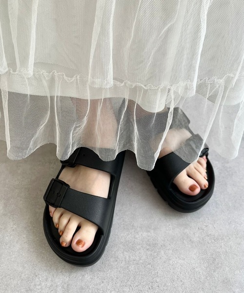 ORiental TRaffic(オリエンタルトラフィック)の「リカバリー ダブルベルト厚底サンダル/OT3220(サンダル・レディース・ホワイト/ブラック・L/M/S/LL/24.5cm/22.5cm/23.5cm)」の18枚目の写真