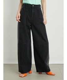 センターシームワイドデニムパンツ