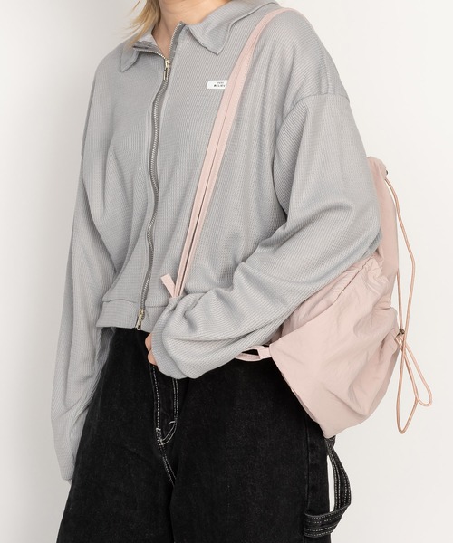 SVEC（シュベック）の「巾着 ナイロン ナップサック / バックパック（バックパック/リュック・レディース・ブラック/ブルー/ピンク/ホワイト・FREE）」の18枚目の写真