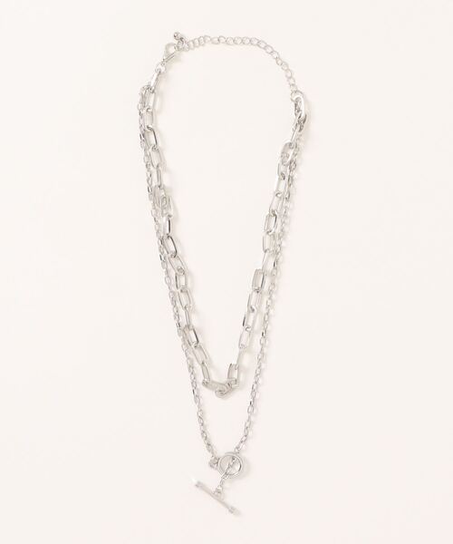 apres jour mignon(アプレジュールミニョン)の「【apresjour mignon×ARIAZ】2連チェーンネックレス(ネックレス・レディース・シルバー・ONESIZE)」の4枚目の写真