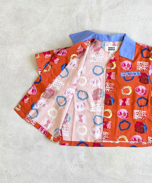 HOGAN RANCH WEAR（ホーガンランチウエア）の「ソウガラオープンカラーハンソデシャツ（90～150cm）（シャツ/ブラウス・キッズ・ミント/レッド/ピンク/ブラウン・90/100/110/120/130/140/150）」の9枚目の写真