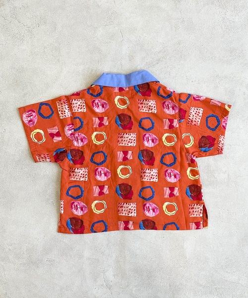 HOGAN RANCH WEAR（ホーガンランチウエア）の「ソウガラオープンカラーハンソデシャツ（90～150cm）（シャツ/ブラウス・キッズ・ミント/レッド/ピンク/ブラウン・90/100/110/120/130/140/150）」の8枚目の写真