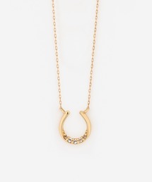 ESTELLE（エステール）の「K10 イエローゴールド ホワイトトパーズ 馬蹄 ネックレス ESTELLE/エステール（ネックレス・レディース）」