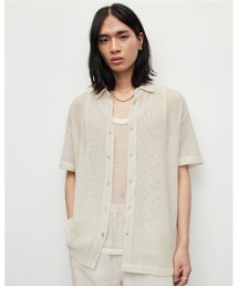 ALLSAINTS | MUNROE OPEN STITCH MESH RELAXED SHIRT | MUNROE オープン ステッチ メッシュ リラックス シャツ(シャツ/ブラウス)
