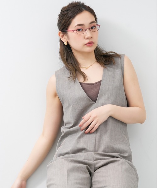 Zoff（ゾフ）の「オーバル型 サングラス｜メタルフレーム｜Zoff｜LIMITED PATTERNS（メガネ・レディース・ネイビー/ピンク/ブラウン/ピンク系その他・FREE）」の16枚目の写真