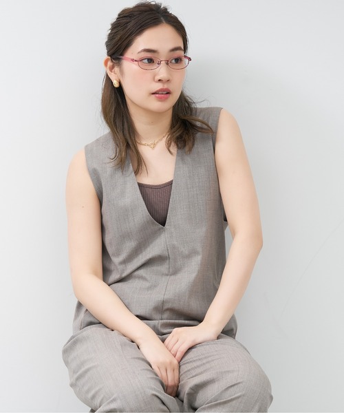 Zoff（ゾフ）の「オーバル型 サングラス｜メタルフレーム｜Zoff｜LIMITED PATTERNS（メガネ・レディース・ネイビー/ピンク/ブラウン/ピンク系その他・FREE）」の15枚目の写真