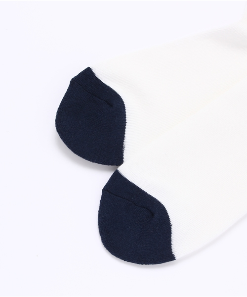 WEGO（ウィゴー）の「WEGO/BRONXラインソックス（ソックス/靴下・メンズ・レッド/ネイビー・FREE）」の4枚目の写真