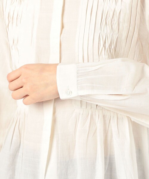 KHADI & CO(カディアンドコー)の「Khadi and Co TEA TREE コットンシャツ(シャツ/ブラウス・レディース・ブラック/ホワイト・M)」の7枚目の写真