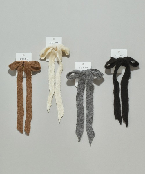 ニット リボン ロング ヘアカフ（ヘアゴム）｜GOLDY（ゴールディ）の