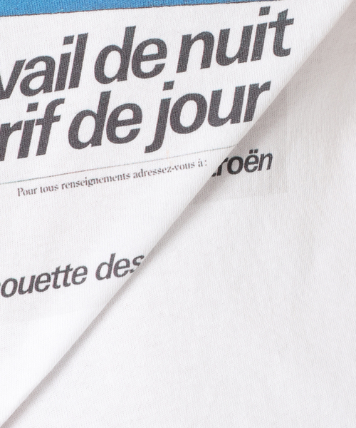 Savignac（サヴィニャック）の「SAVIGNAC (サビニャック) 別注 French Company プリント Tシャツ（Tシャツ/カットソー・メンズ・パープル/ホワイト/ホワイト系その他/ライトホワイト/モスグリーン/ブラック/ホワイト×ホワイト/ライトブルー/ブラック系その他・MEDIUM/LARGE/X-LARGE）」の20枚目の写真