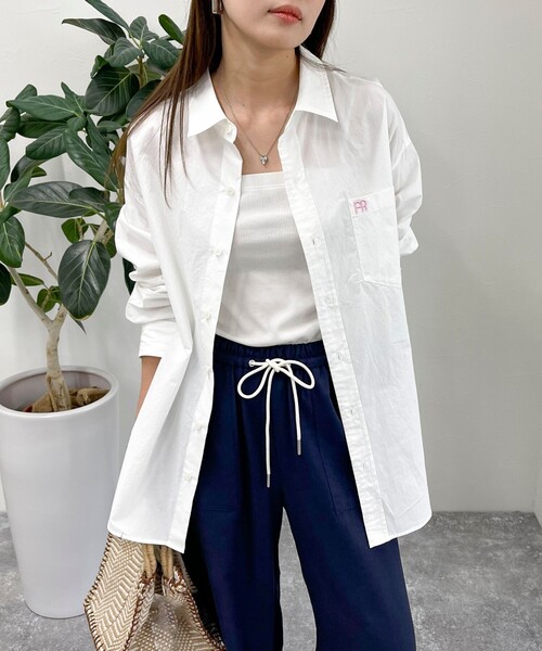 fredy emue（フレディエミュ）の「FR刺繍シャツ（シャツ/ブラウス・レディース・ブルー系その他/ピンク系その他/サックスブルー/オフホワイト・38）」の12枚目の写真