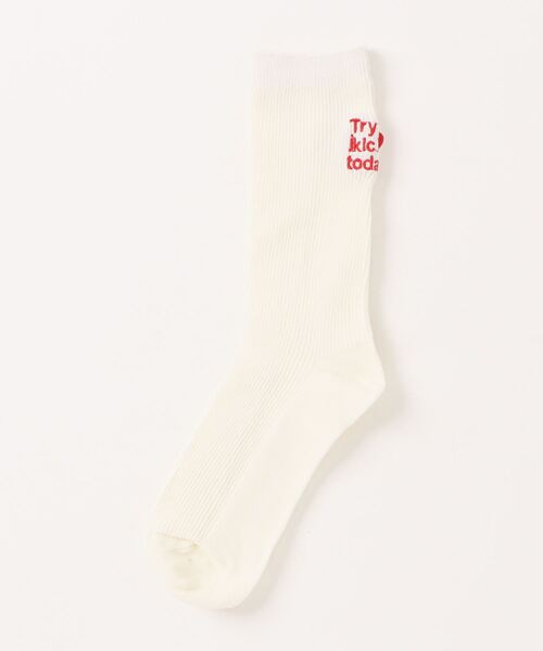 BARELY BLUE（ベアリーブルー）の「【 BARELY BLUE / ベアリーブルー 】 バッグ メッセージ 刺繍 ソックス（ソックス/靴下・レディース・ブルー/ホワイト/ブラック/グレー/ブラウン/ピンク・FREE）」の8枚目の写真