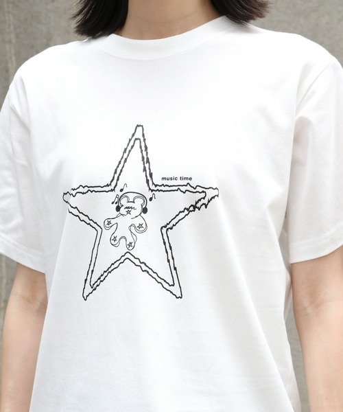 UNIT CHEST（ユニットチェスト）の「【UNIT CHEST】unique unisex T-shirt　OIF designer eggs コラボT musictime by KOTONA TATEISHI（Tシャツ/カットソー・メンズ・ブラック/ホワイト系その他/ホワイト系その他2・S/L/M）」の20枚目の写真