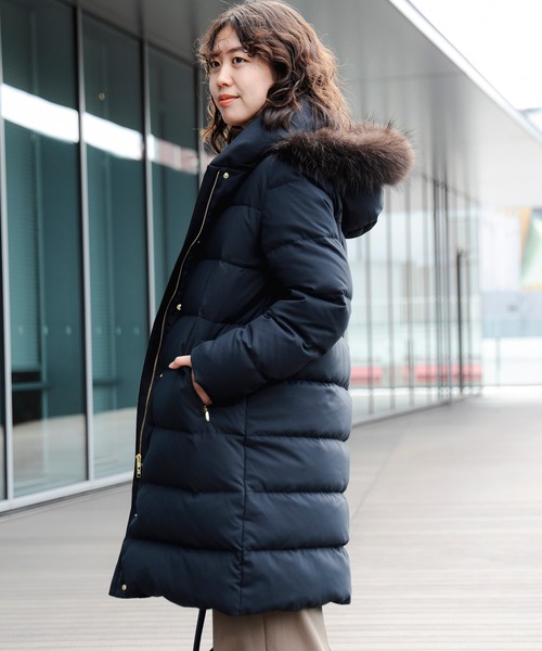 DANTON　ビームス別注　ロングダウンコート　ブラック　38 中古・古着通販】DANTON (ダントン) BEAMS (ビームス) ロング