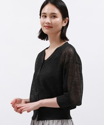 LAKOLE | 透かし編みVネックカーディガン / 124152(カーディガン/ボレロ)