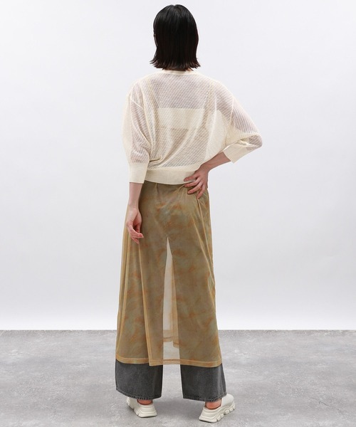 LAKOLE（ラコレ）の「透かし編みVネックカーディガン / 124152（カーディガン/ボレロ・レディース・ブラック/ブルー/オフホワイト/グレー・FREE）」の12枚目の写真