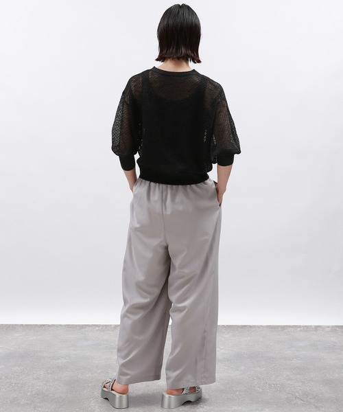 LAKOLE（ラコレ）の「透かし編みVネックカーディガン / 124152（カーディガン/ボレロ・レディース・ブラック/ブルー/オフホワイト/グレー・FREE）」の17枚目の写真