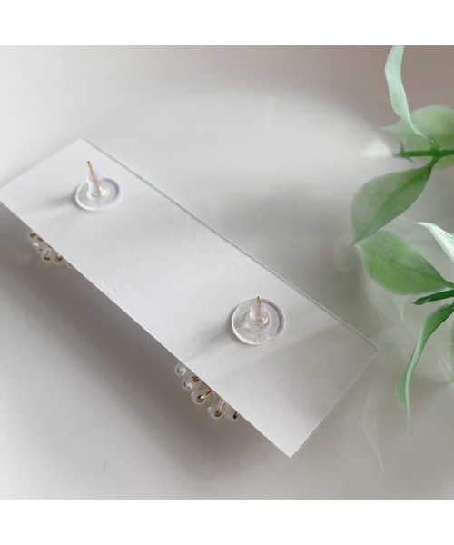 VIBGYOR（ヴィブジョー）の「【amechan】ボヌール（ピアス）(MA)（ピアス（両耳用）・レディース・クリア/その他/オレンジ・FREE）」の6枚目の写真