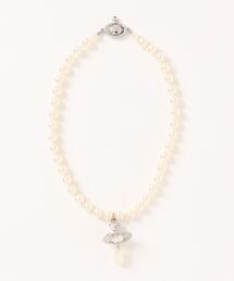 【Vivienne Westwood】ONE ROW PEARL BAS RELIEF チョーカー ONE ROW PEARL BAS RELIEF チョーカー(シルバー)（レディース