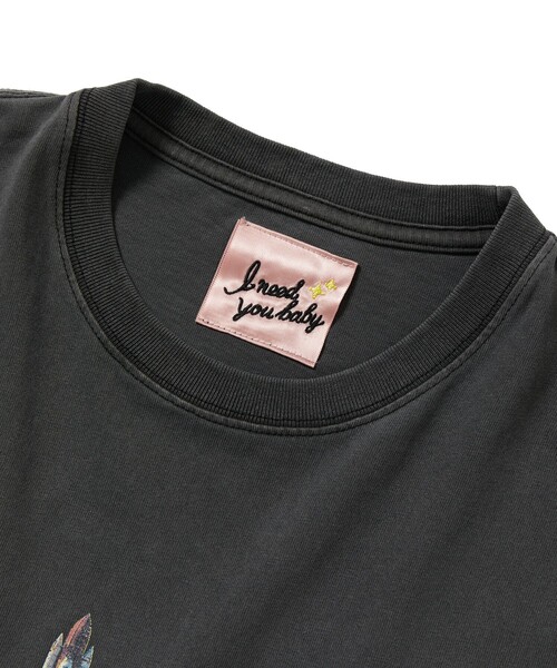 FREAK'S STORE（フリークスストア）の「限定展開 I Need You Baby/アイニーヂューベイべー Pigment Rocket TEE（Tシャツ/カットソー・メンズ・ホワイト/ブラック・SMALL/MEDIUM/LARGE）」の4枚目の写真