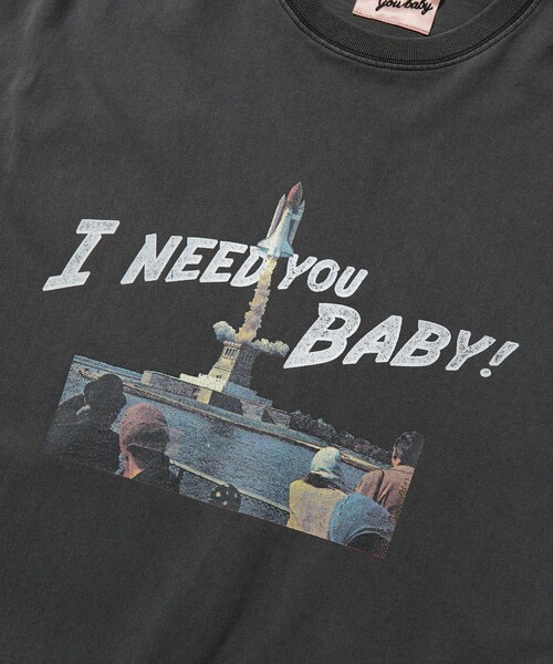 FREAK'S STORE（フリークスストア）の「限定展開 I Need You Baby/アイニーヂューベイべー Pigment Rocket TEE（Tシャツ/カットソー・メンズ・ホワイト/ブラック・SMALL/MEDIUM/LARGE）」の5枚目の写真