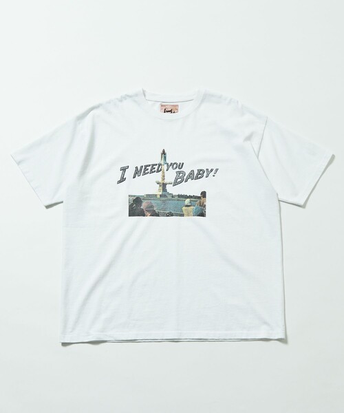 FREAK'S STORE（フリークスストア）の「限定展開 I Need You Baby/アイニーヂューベイべー Pigment Rocket TEE（Tシャツ/カットソー・メンズ・ホワイト/ブラック・SMALL/MEDIUM/LARGE）」の9枚目の写真