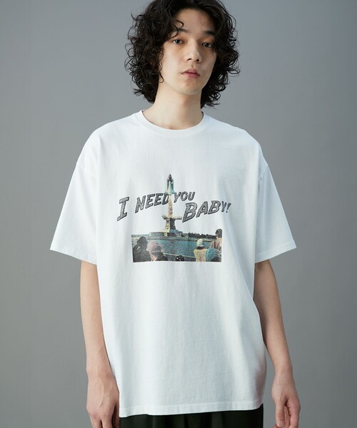 FREAK'S STORE（フリークスストア）の「限定展開 I Need You Baby/アイニーヂューベイべー Pigment Rocket TEE（Tシャツ/カットソー・メンズ・ホワイト/ブラック・SMALL/MEDIUM/LARGE）」の12枚目の写真