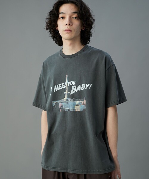 FREAK'S STORE（フリークスストア）の「限定展開 I Need You Baby/アイニーヂューベイべー Pigment Rocket TEE（Tシャツ/カットソー・メンズ・ホワイト/ブラック・SMALL/MEDIUM/LARGE）」の21枚目の写真