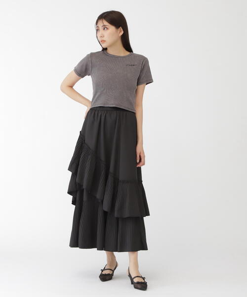 JILL by JILL STUART(ジルバイジルスチュアート)の「◇ダメージ加工コンパクトロゴTシャツ(Tシャツ/カットソー・レディース・ピンク/グレー・FREE)」の9枚目の写真