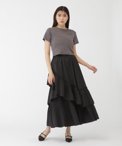 JILL by JILL STUART(ジルバイジルスチュアート)の「◇ダメージ加工コンパクトロゴTシャツ(Tシャツ/カットソー・レディース・ピンク/グレー・FREE)」の10枚目の写真