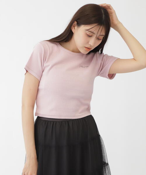 JILL by JILL STUART(ジルバイジルスチュアート)の「◇ダメージ加工コンパクトロゴTシャツ(Tシャツ/カットソー・レディース・ピンク/グレー・FREE)」の19枚目の写真