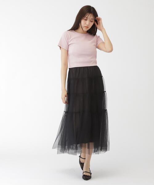 JILL by JILL STUART(ジルバイジルスチュアート)の「◇ダメージ加工コンパクトロゴTシャツ(Tシャツ/カットソー・レディース・ピンク/グレー・FREE)」の22枚目の写真