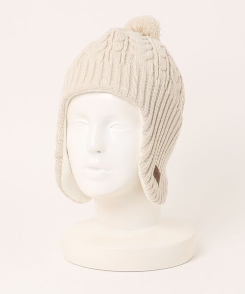 COLEMAN（コールマン）の「Coleman/コールマン　ケーブルウィンターワッチ（ニットキャップ/ビーニー・レディース・アイボリー/ブラック/杢グレー/マスタード・57~59cm）」の2枚目の写真