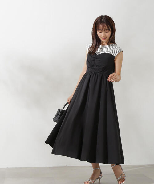 PROPORTION BODY DRESSING（プロポーションボディドレッシング）の「カットドッキングワンピース / 1214240708（ワンピース・レディース・ブラック/ホワイト系その他・SMALL/MEDIUM）」の8枚目の写真