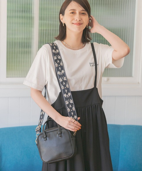 studio CLIP（スタディオクリップ）の「カラーボストンショルダーバッグ（ショルダーバッグ・レディース・ライトグリーン/ブラック/ライトグレー・FREE）」の4枚目の写真