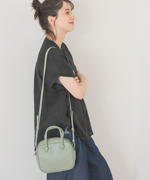 studio CLIP（スタディオクリップ）の「カラーボストンショルダーバッグ（ショルダーバッグ・レディース・ライトグリーン/ブラック/ライトグレー・FREE）」の7枚目の写真