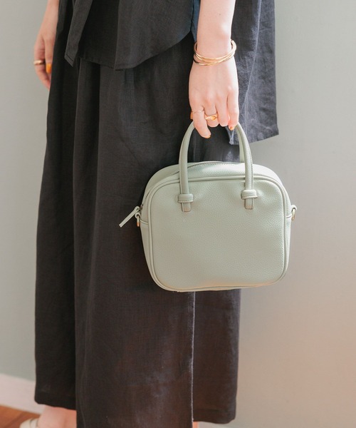 studio CLIP（スタディオクリップ）の「カラーボストンショルダーバッグ（ショルダーバッグ・レディース・ライトグリーン/ブラック/ライトグレー・FREE）」の10枚目の写真