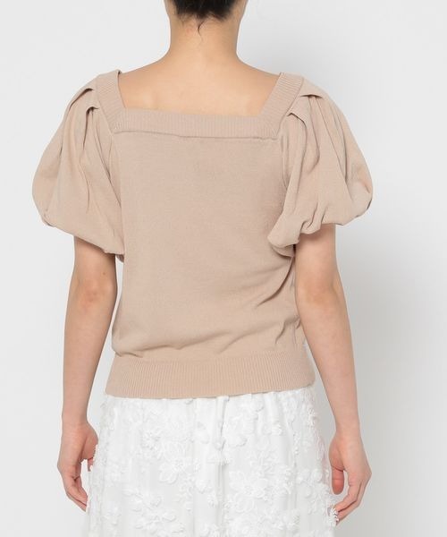 mysty woman（ミスティウーマン）の「【WEB限定】ショルダーリボンニットプルオーバー　135542（ニット/セーター・レディース・ライトベージュ/ブラック/オフホワイト・FREE）」の7枚目の写真