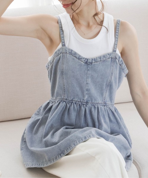 シェリエ♡ノーカラーデニム ペプラムジージャン✨春先取り! シェリエ♡ノーカラーデニム ペプラムジージャン✨春先取り!
